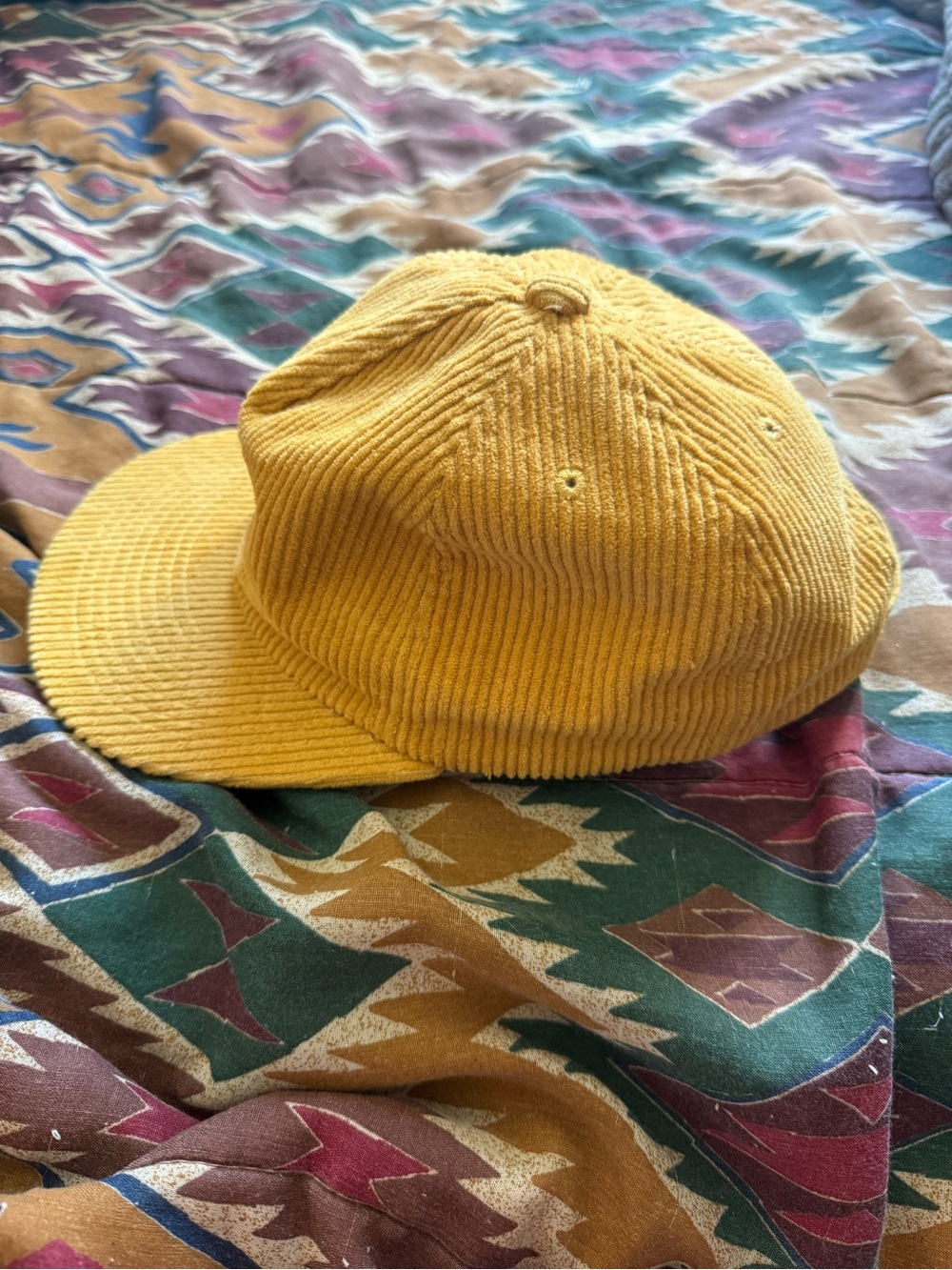 Weld Mustard Corduroy Baseball Cap - Yellow - Picture 2 of 5
